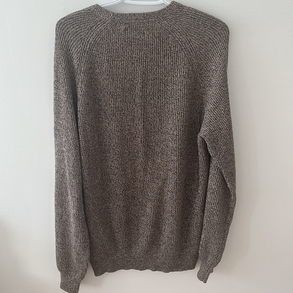 Men’s medium 100% cotton brown knit sweater - Picture 3 of 3